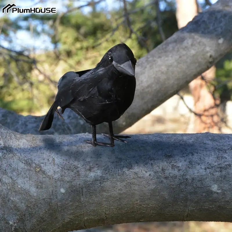 Simulation de corbeau noir, répulsif d'oiseaux, antiparasitaire naturel,  pigeon, accessoire de décoration effrayant, fournitures de fête - AliExpress