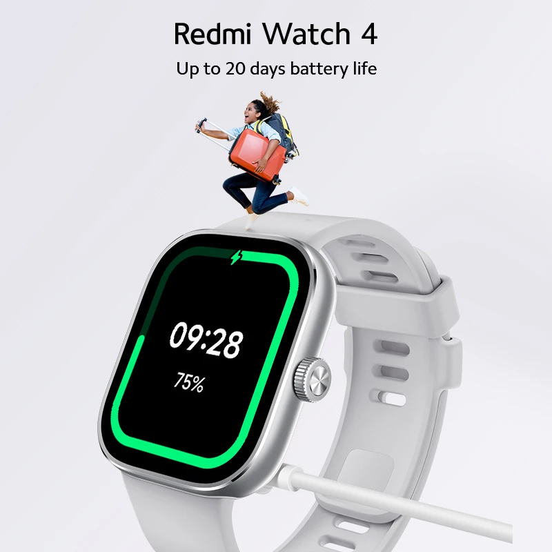 [World Premiere]Version globale Redmi Watch 4 Ultra Large 1.97 ''AMOLED Affichage 20 jours Batterie Autonomie Support 5-système GNSS