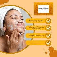 Savon artisanal naturel au gingembre, curcuma et acide kojique 100g – Hydratant, nettoyant pour le corps, au citron, exfoliant doux pour le bain et le visage 2