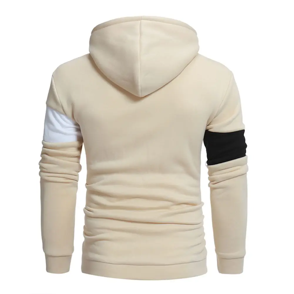 Men's fashionable sports jogging suit casual personalized patchwork printed hooded sportswear set hooded+sports pants sportswear