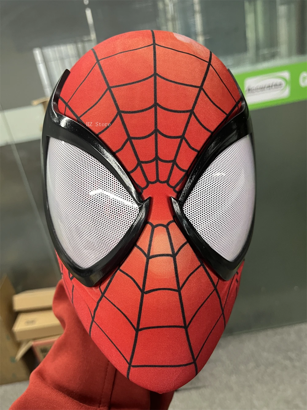 スパイダーマン マスク 3D サム・ライミ版 LEDモデル　1/1　black サム・ライミにインスパイアされたスパイダーマンマスク 3D