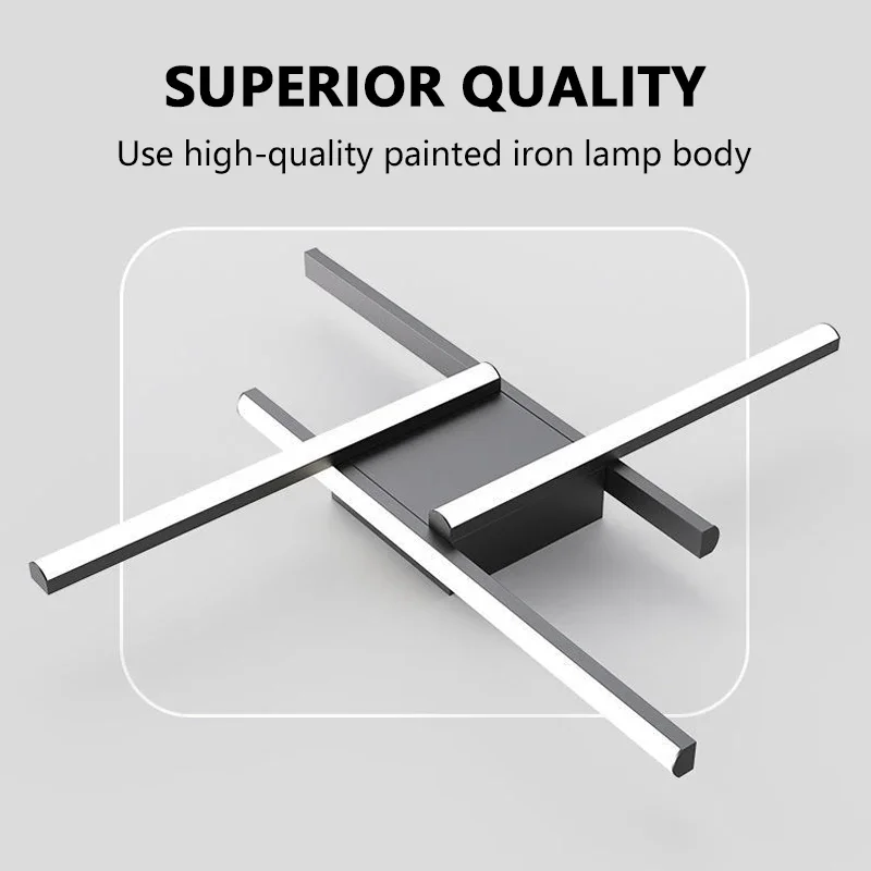 Modern LED Ceiling Light Black 50cm 32W Home Decor Lamps For Bedroom Bedside Living Room Office Indoor Lighitng Fixtures
