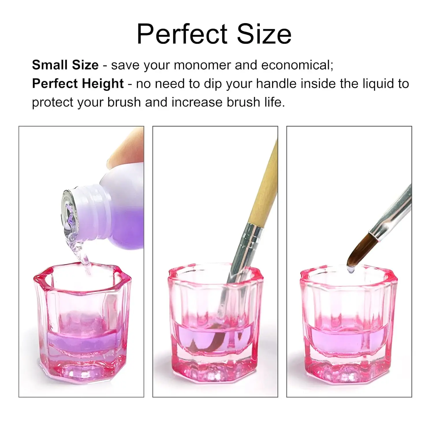 2 Pcs Dappen Dish Cups for Nail Art Acrylic Liquid Nail Monomer Liquid Bowl Acrylic Powder Holder nail acrylic liquid