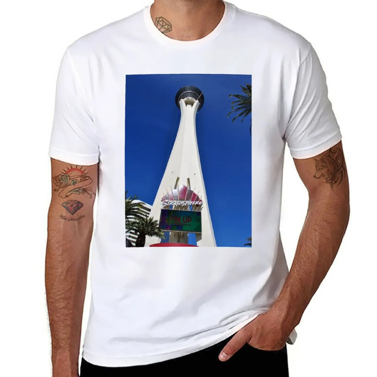 

New Stratosphere Tower Las Vegas Nevada America T-Shirt vintage t shirt Short sleeve tee tshirts for men