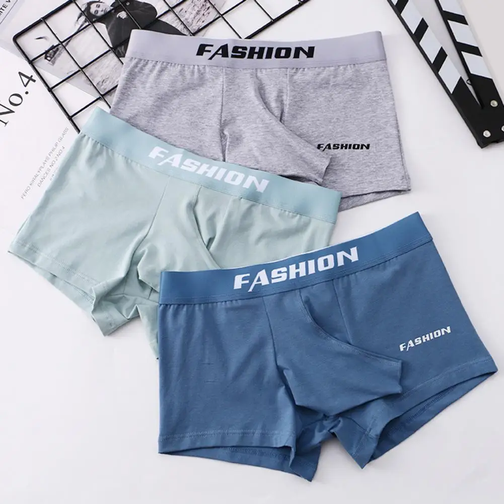 

Men Underpants Mid Waist Elephant Nose Letter Print Soft Anti-septic Quick Dry Bulge Pounch Trunk Panties Men Boxers Underwear