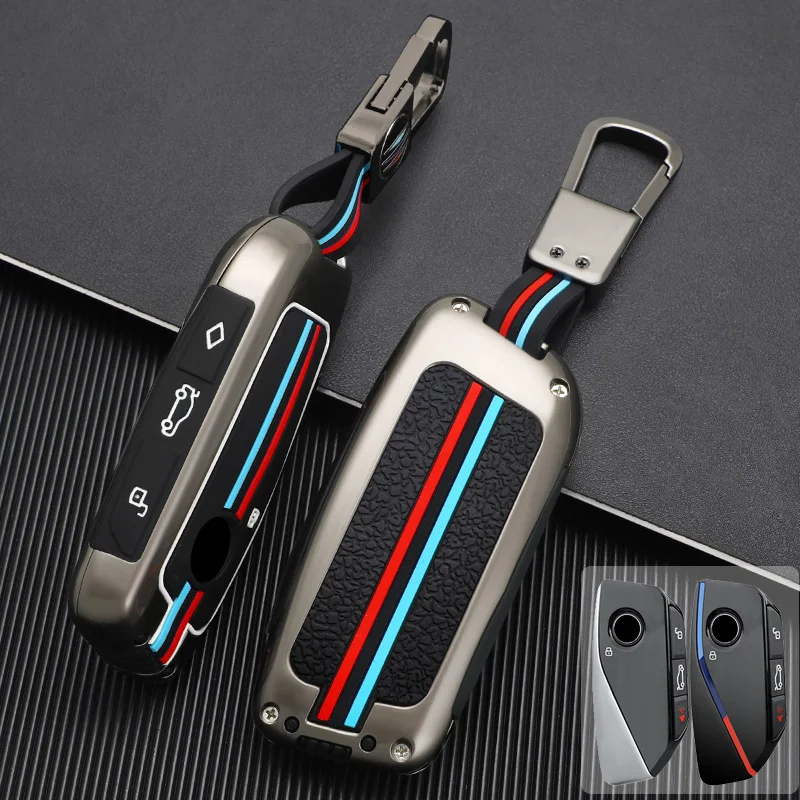 

Zinc Alloy Car Key Case Cover Shell Fob For BMW i7 X7 G07 LCI iX I20 X1 U11 7 Series G70 G09 XM U06 G81 M3 2023 Remote Protector
