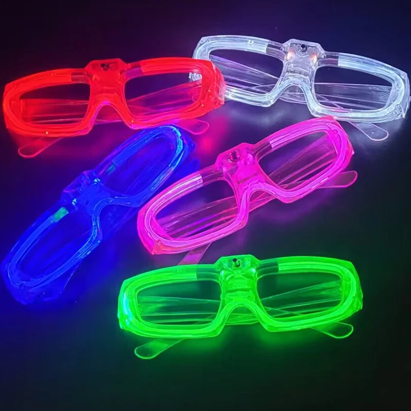 1 Pc Party Glow in the Dark Glasses Light Up LED Glasses Neon Party Favors Sunglasses Decor Supplies