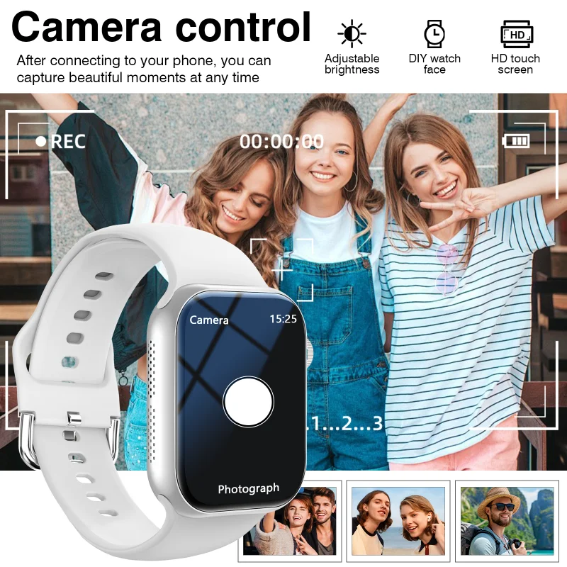 1pc Fashionable Smartwatch,Wireless call and Smart notifcation,Music/Camera control, Multi-Sport Modes,For Android & iphone 6