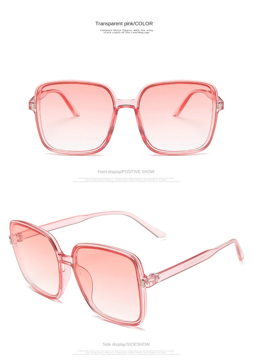 Square Sungl Woman Retro Vintage Gradient Sun Gl Female Clear Lens Travel Shades Camping Hiking Eyewear Sun_voghion.com