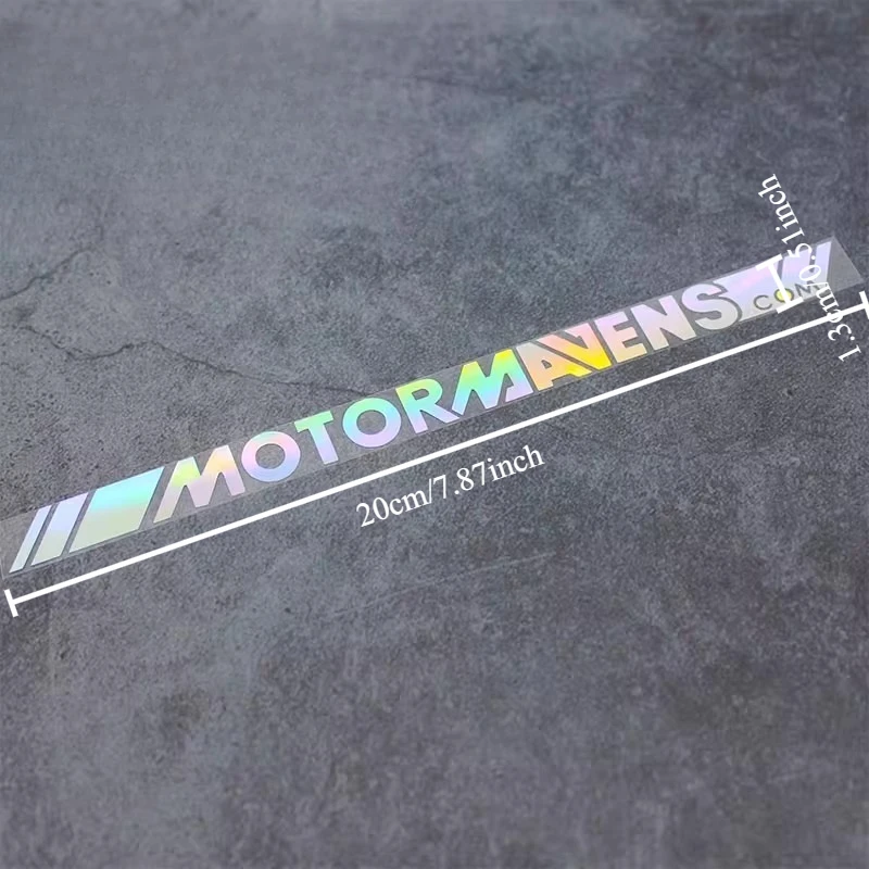 1PC 스타일리시한 'MotorMavens.com' 홀로그램 자동차 모토 스티커 독특한 차량 데칼