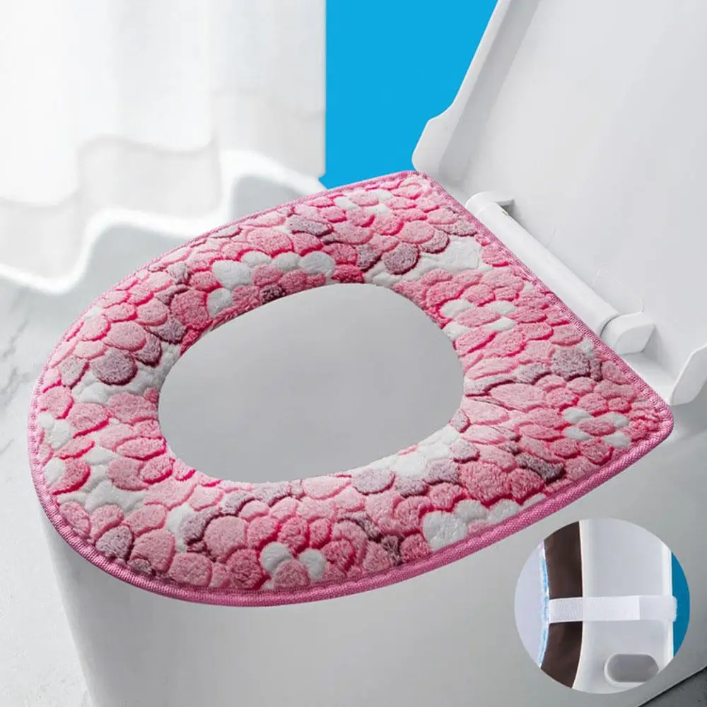 JINSANSHUN Toilettensitz-Wärmer Aus Cord - Weicher Sitzbezug Mit Wasserdichter PU-Unterseite In Blau