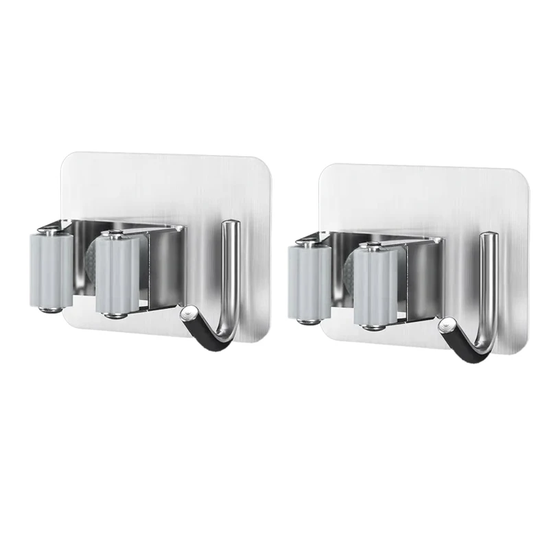 

Настенный держатель для швабры и метлы, 2 шт., держатель для метлы, вешалка для метлы, органайзер для инструментов для дома, кухни, сада