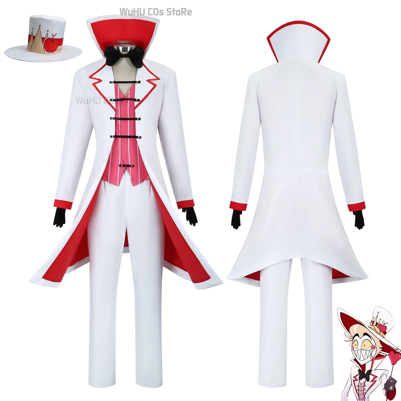 Hazbin Lucifer Cosplay Anime Hotel Morningstar Cosplay Costume Wig Daddy White Suit Devil Hell Halloween Party Adult Men Costume 57 Hazbin Lucifer Cosplay Anime Hotel Morningstar Cosplay Costume Wig Daddy White Suit Devil Hell Halloween Party Adult Men Costume 46
