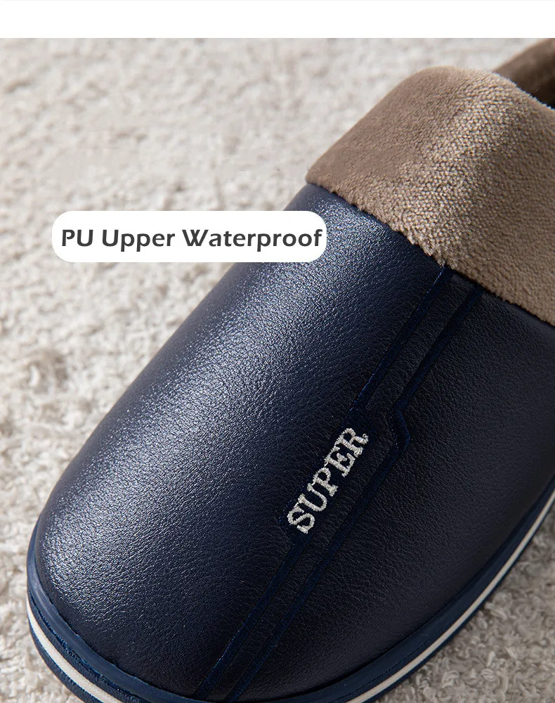 Men's Winter Indoor Slippers for Big Sizes