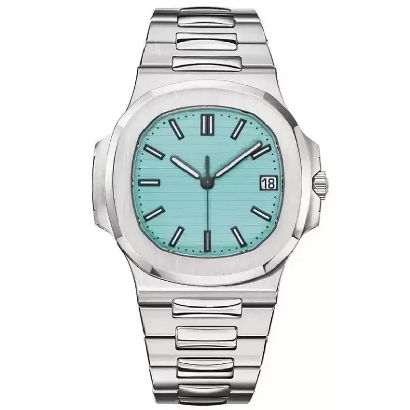 

Mens Watch Sky Blue Automatic Mechanical black rubber