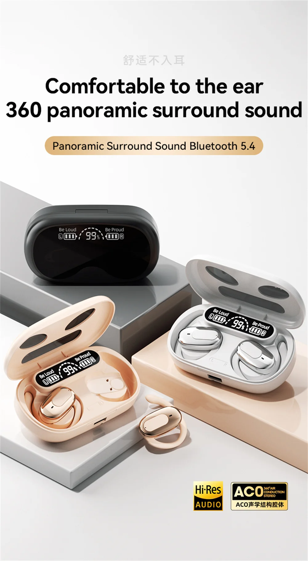 Description Picture 2 of itemBluetooth5.4 Sports Headset Wireless Ear-Hanging Headphone Touch With Microphone Game Eaphone HD Stereo For Iconic Brand Phone Headset