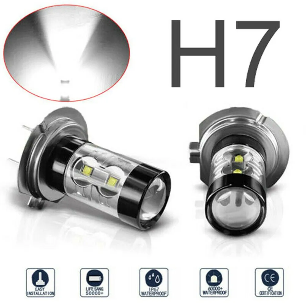 

2 шт., лампы для передних фар, H7, 80 Вт