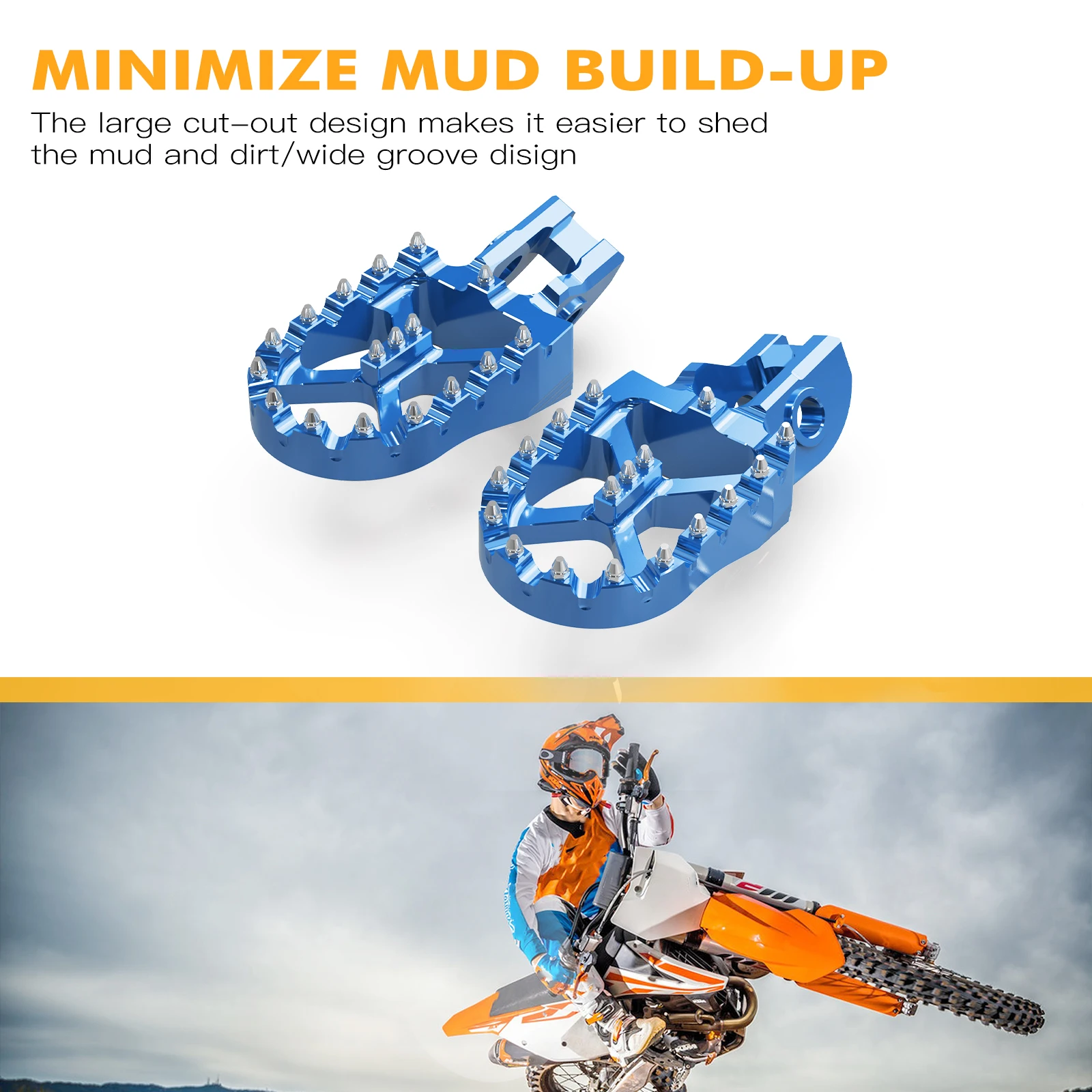 Für Husqvarna TE 300 2017–2023 TE 250 FE 125 FE 250 FE 350 FE450 FE 501 57 mm Fußrasten Fußstütze TX 300 TC 125 FX FC 2017–2022 – Detail 5