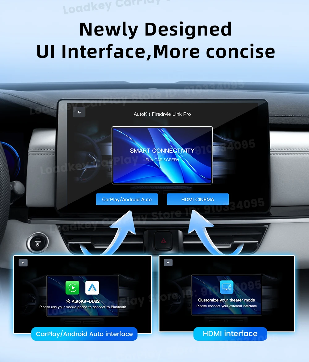 2026 Carlinkit Wired CarPlay to HDMI Adapter For Fire TV Stick Videos HDMI Streaming Box Faster Connect 2K Support HDMI Devices