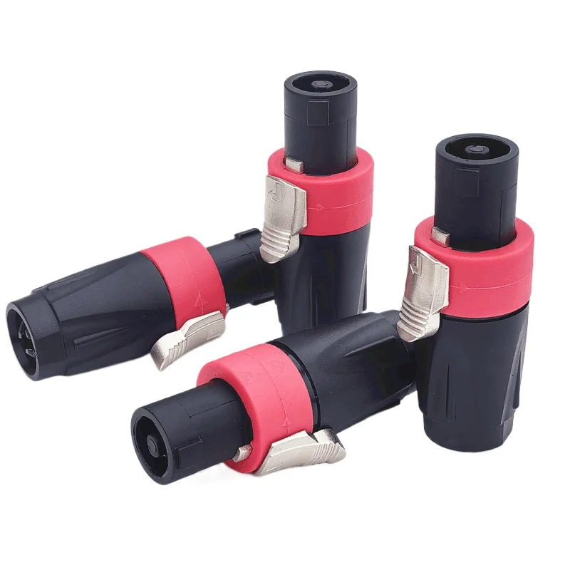 Rote Farbe 4 Stück NL4FX Professioneller Vierkern-Lautsprecherstecker aus reinem Kupfer für Line-Array-Lautsprecheranschluss – Detail 8