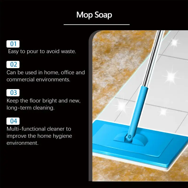 Floor Soap For Mopping Scented Odor Eliminator Mopping Liquid Solution Portable Effective Multipurpose Stains Remover For Sinks