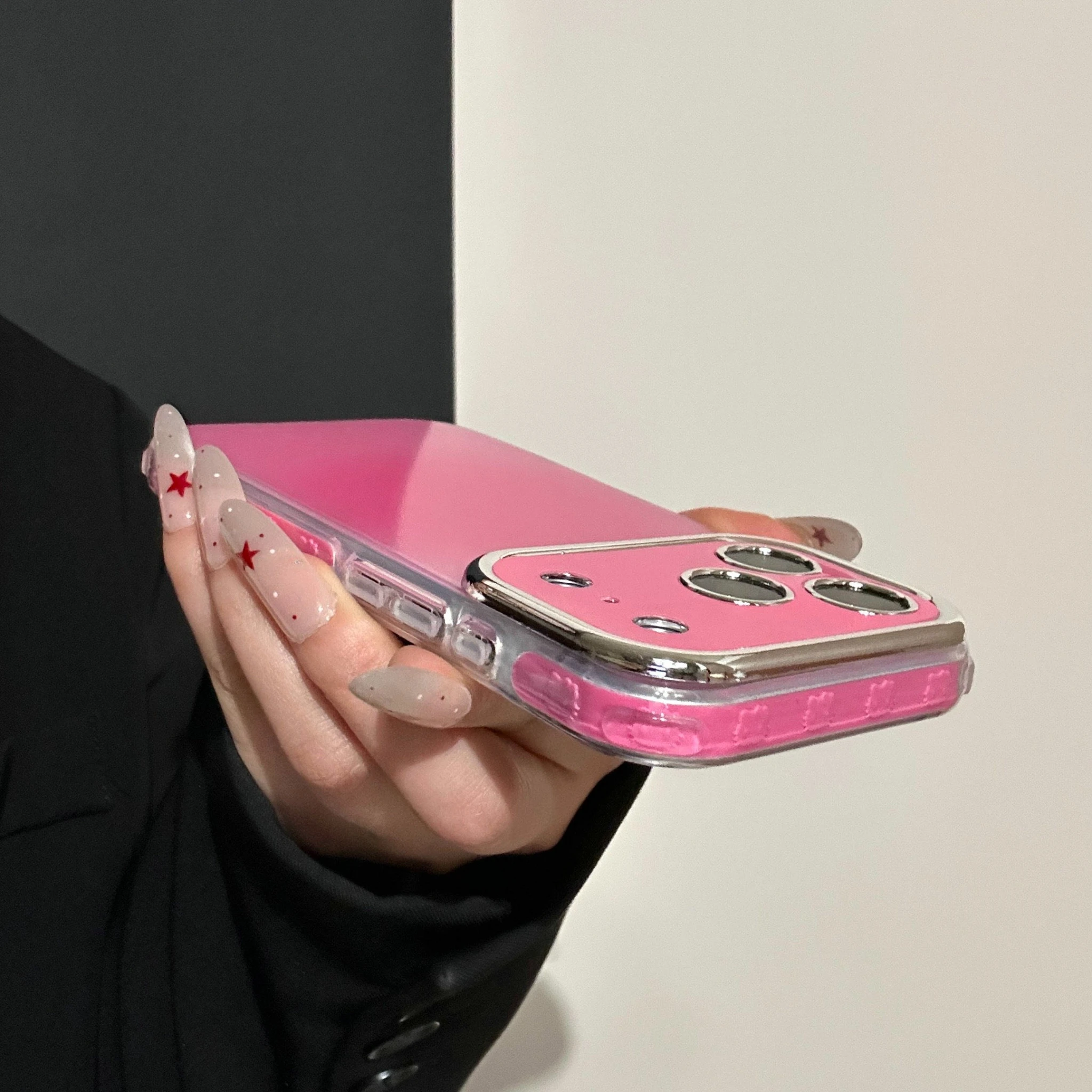 Fashion Glitter Candy Color Laser Phone Case with All-Inclusive Lens Soft Cover