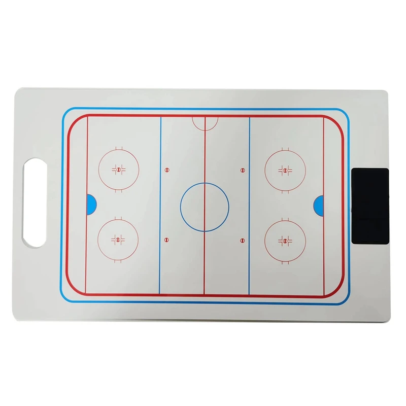 White Ice Hockey Puck Training Match Coaching Clipboard Portable Ice Hockey Strategy Board Coach Gear