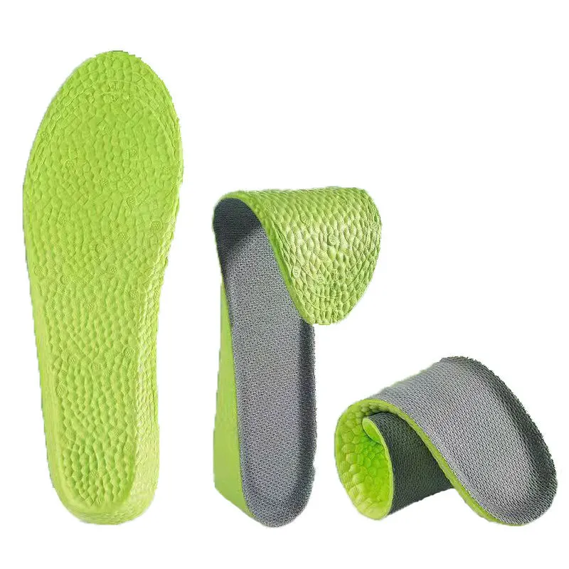 

EVA inner raised insole, popcorn insole, sweat wicking, breathable, sports shock absorber, and foot feeling insole