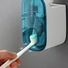 No-Drill Wall-Mounted Automatic Toothpaste Dispenser for Kids - Bathroom Squeezer & Storage Holder Easy Install & Space-Saving 4