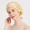 100% Natural Mulberry Silk Bonnets Night Sleeping Cap Hair Bands for Women Hair Care With Elastics Ties Stay On Head Smooth Soft 1