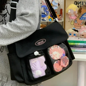 Nuove ragazze Harajuku dolce e carino borsa Ulzzang Ita borsa per bambole Y2K pendolarismo quotidiano borsa a tracolla a tracolla stile preppy casual