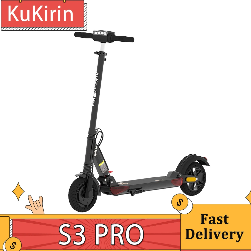 KuKirin-patinete eléctrico S3 Pro, Scooter con neumático de panal de 8 pulgadas, Motor de 250W, velocidad máxima de 25 km/h, batería de litio de 7,5