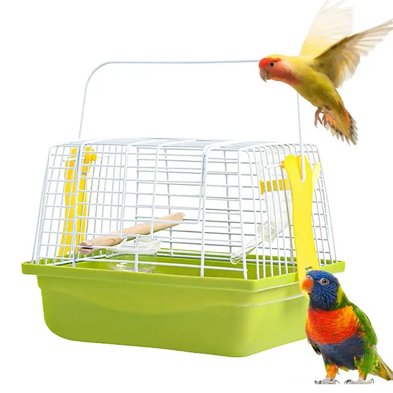 Bird Cage Portable Transport Outdoor Travel Supplies for Lovebirds Medium Parrots