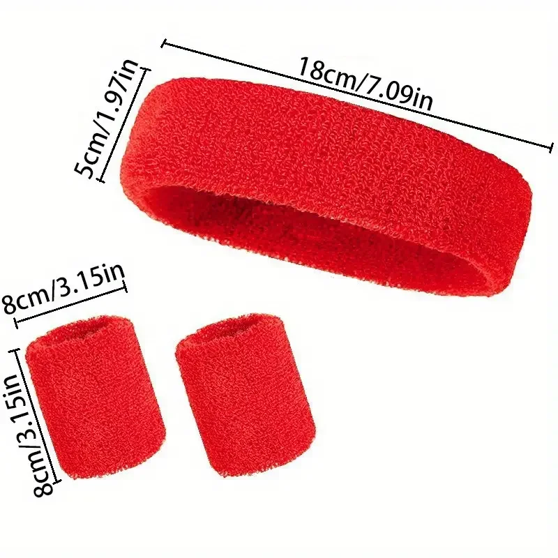 Sports Headband & Wristband Set 4