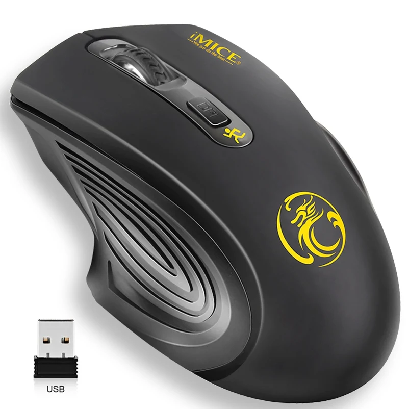 Mouse Wireless Computer Ergonomico Mause 2.4G Mouse Ottico Silenzioso Per Pc Mini 4 Pulsanti Mouse Usb Silenzioso Da 2000Dpi Per Pc Portatile Mac
