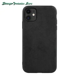 Luxury Italian Alcantara Leather Business Phone Case - iPhone 12 Mini (Black)