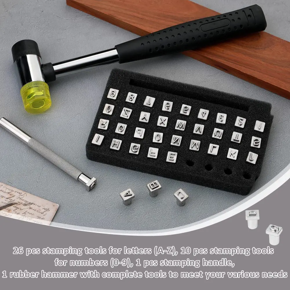 Leather craft stamps leather stamping tools with letters numbers patterns leather punch carving tool