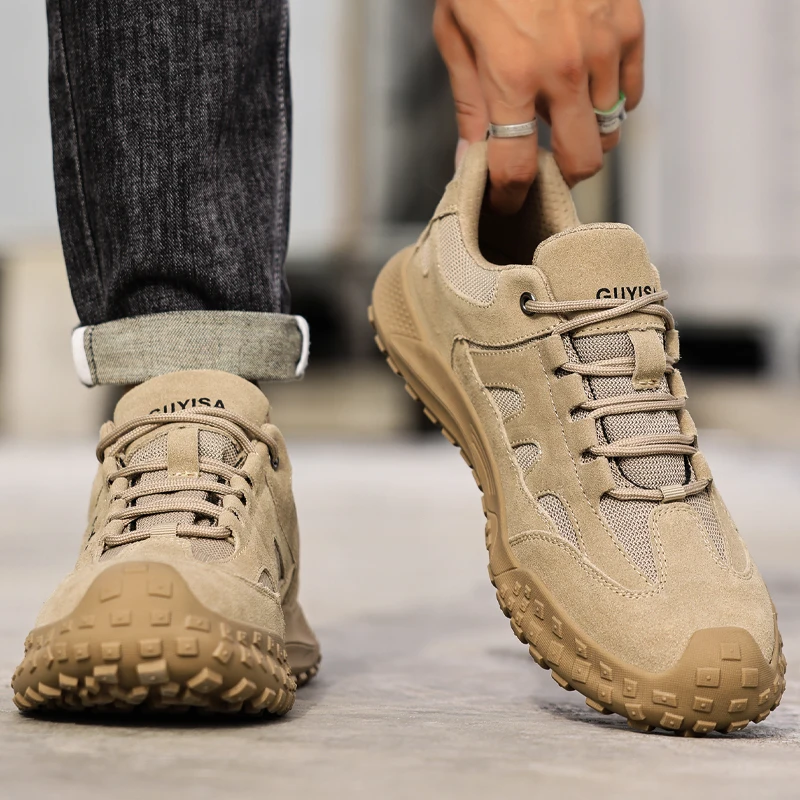 GUYISA Safety Shoes Men For Work Steel Toe Puncture Protection