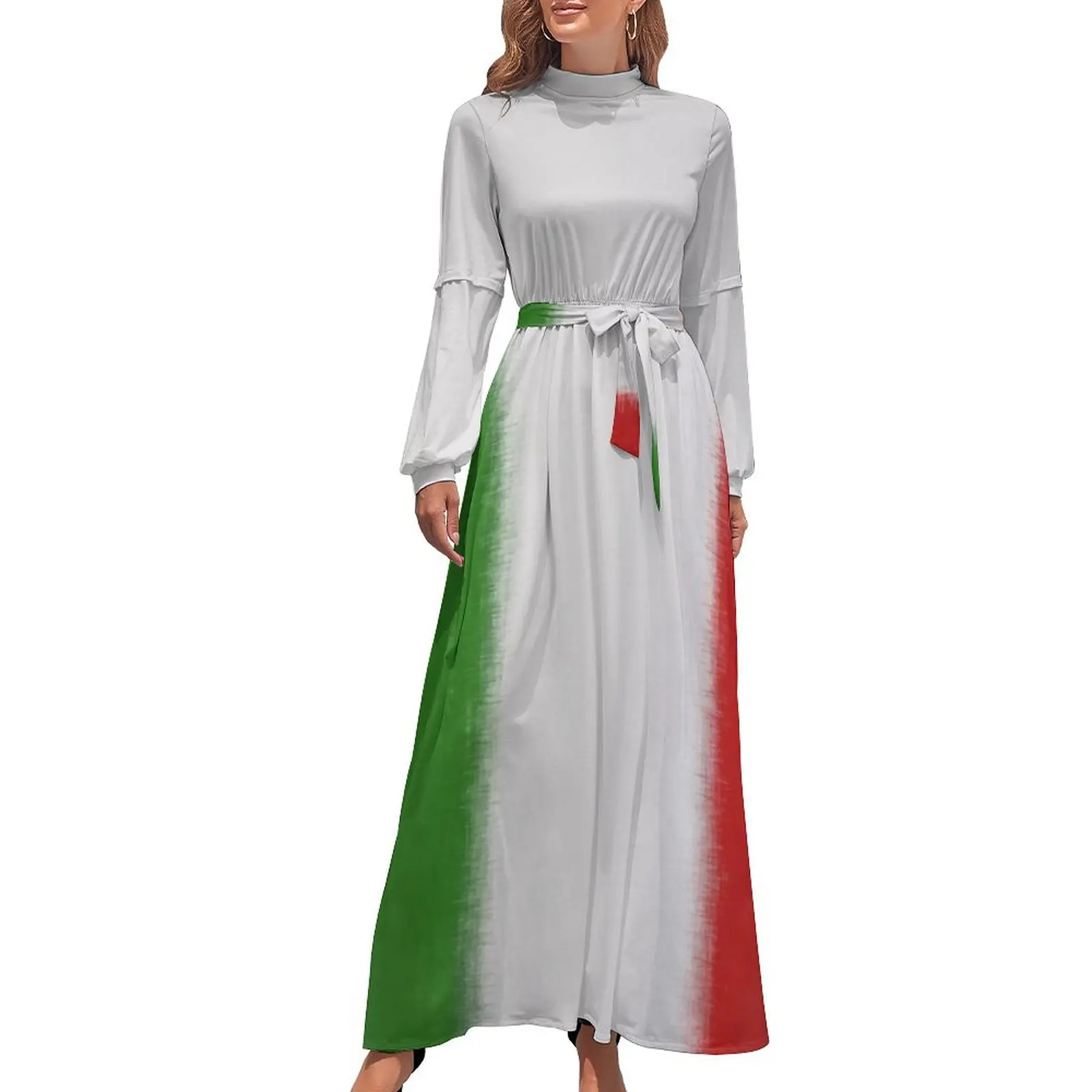 

Italian Flag Long Dress womans clothing cute dress