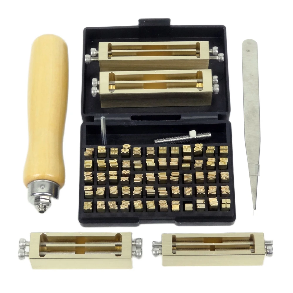 2x3/4x15mm Double Slot Handle Stamping Tools Flexible Brass Hot Foil Letters DY-8 Number Alphabet Characters 1 option pri metal stamping tool