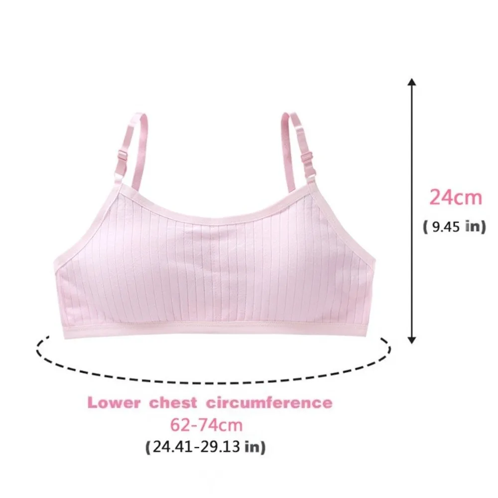 New Cotton Sports Training Bras Back Buckle Casual Children Tube Tops Underwear Elastic Developmental Bras Student