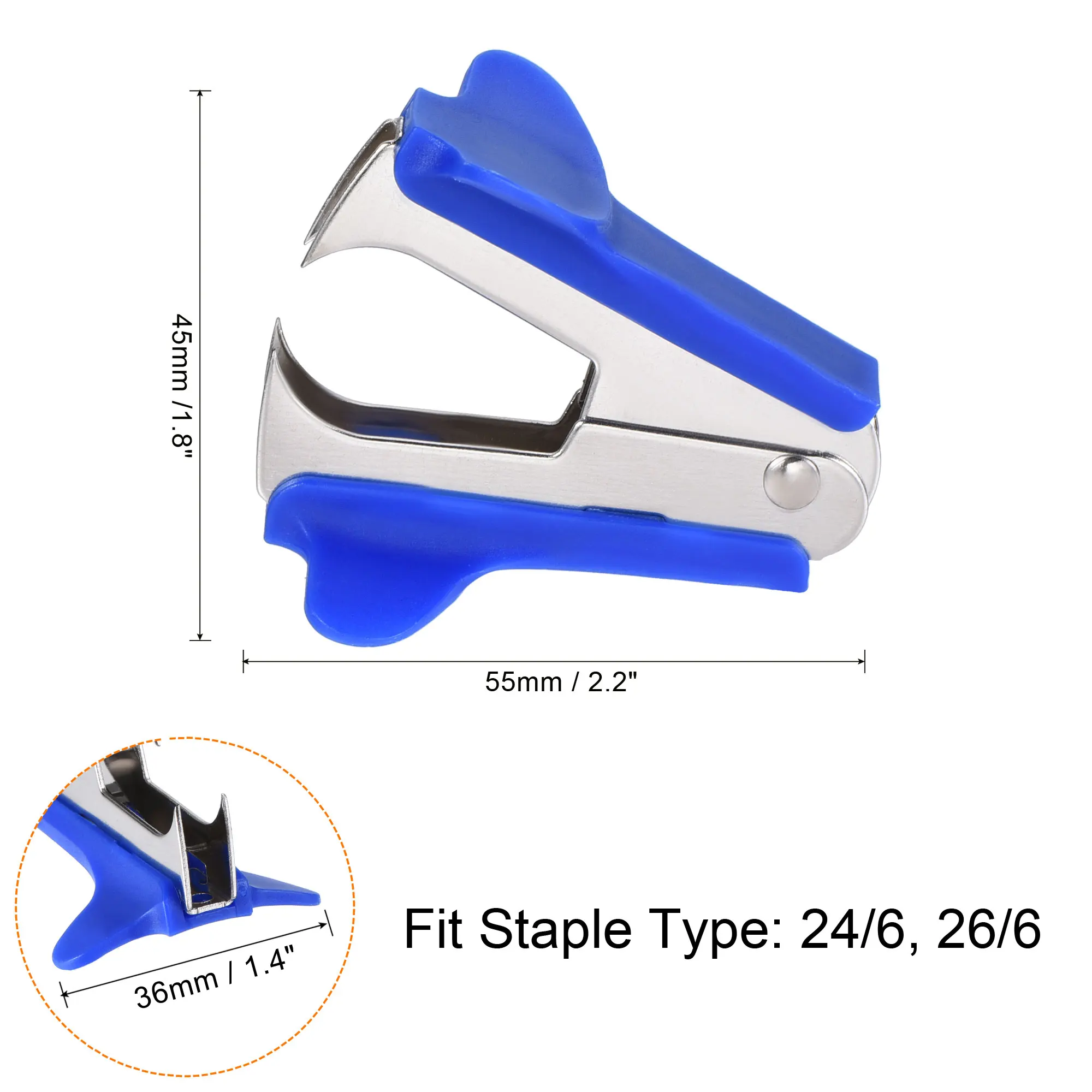 Staple Remover 3 Colors Mini Staple Remover Metal Effort Saving Small Nail Out Extractor Puller Office School Stationery Tools Supplies 2Pcs