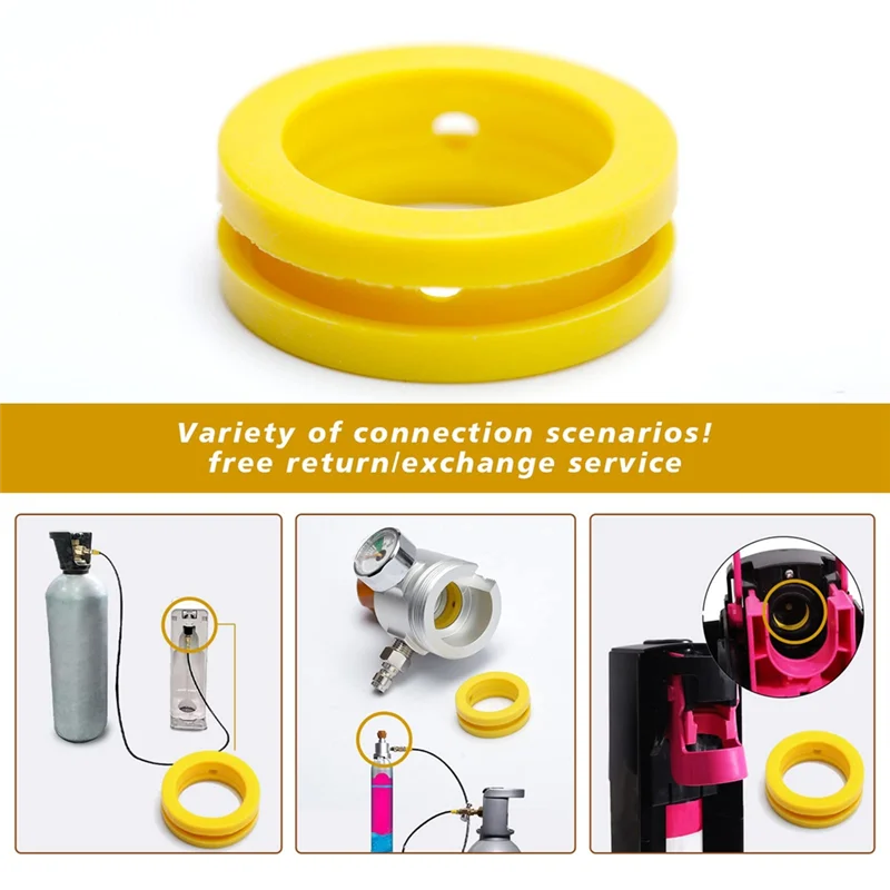 O Rings Soda Machine Co2 Cylinder Exchange Carbonator Gaskets 5Pcs Gaskets Ring for New Soda Maker & Pink Cylinder