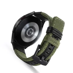 Premium 20mm Nylon Smart Watch Replacement Band Strap - 20mm (Je - armygreen)