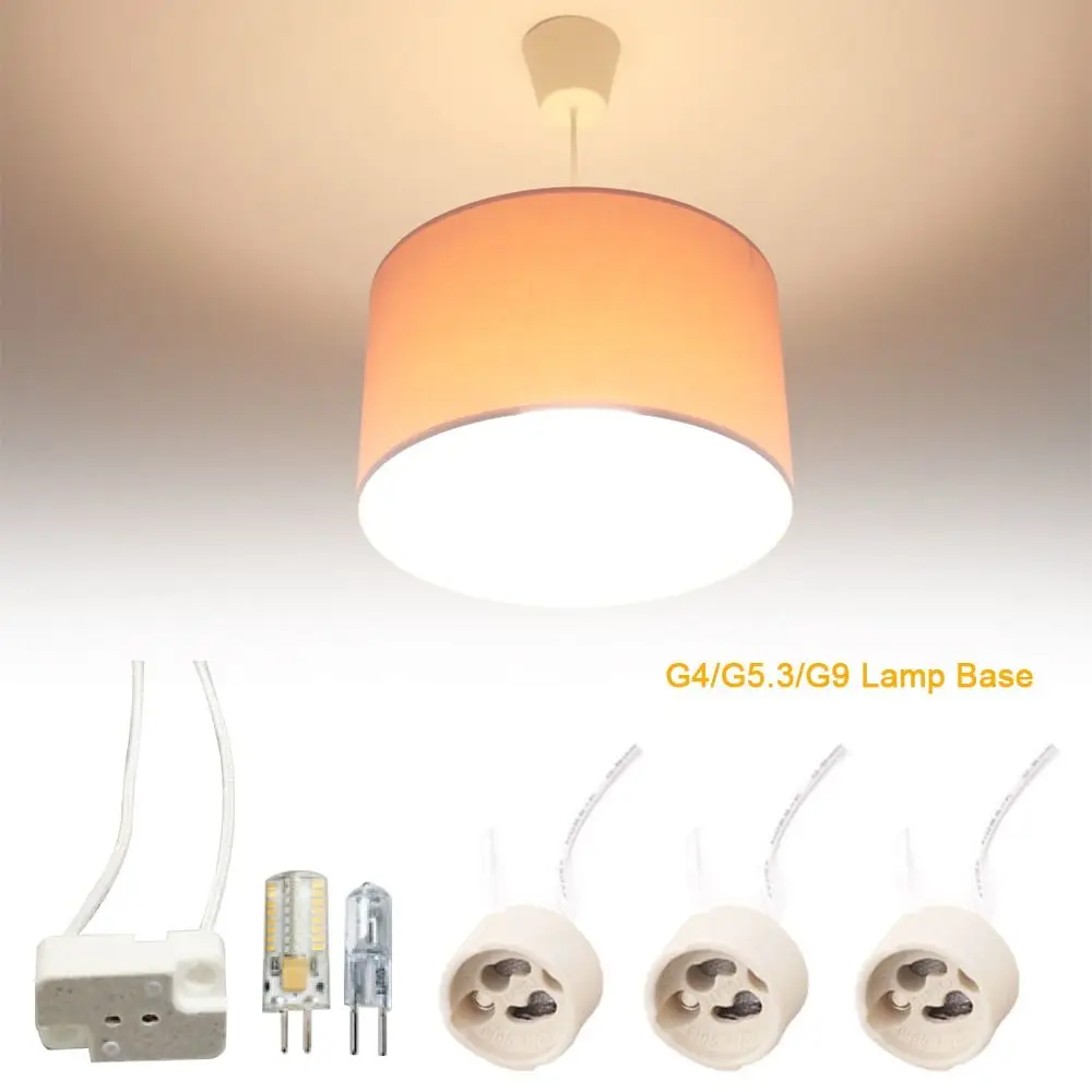 Ceramic G4 G5.3 G9 Lamp Socket Holder for Halogen LED Lights