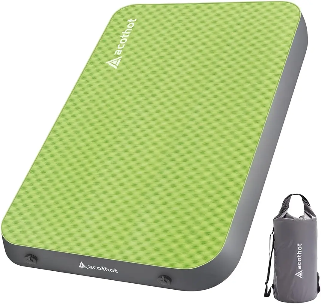 Sleeping Pad-4&rdquo; Ultra-Thick Supportive Foam, Insulated Camping Mattress with Pump Sack for Tent, Car, Truck, Van, Home-Porta