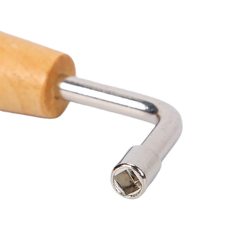 HEVSTIL 2 Stks Piano Tuning Spanner L-vorm Piano Tuning Wrench Guzheng Vierkante Vorm Tip Tuning Hamer Tuner Reparatie Sleutel Gereedschap Bruin