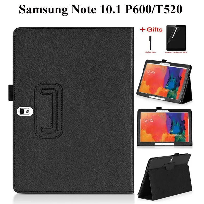 

PU Leather case For Samsung Galaxy Note 2014 Edition 10.1 P600 P605 Cover For Samsung Tab Pro 10.1 T520 T521 T525 Case +Film+Pen