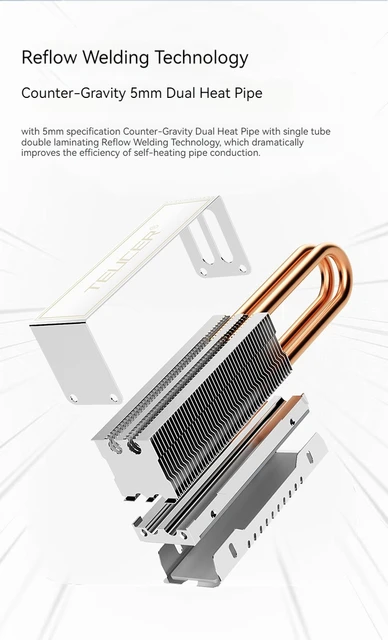H10 2280 PO Black SSD Heatsink Coole,Double-Sided Heat