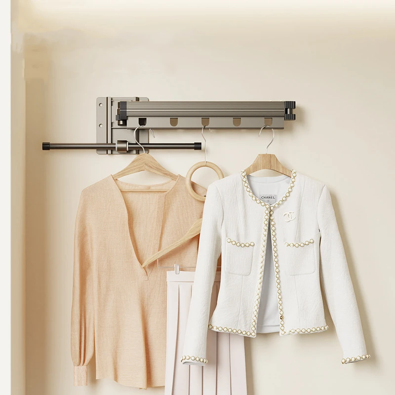 Folding Clothesline Aluminum Wall Retractable Clothes Horse Perforated Installation Balcony Laundry Dryer With Hanging Pole 12 Folding Clothesline Aluminum Wall Retractable Clothes Horse Perforated Installation Balcony Laundry Dryer With Hanging Pole 4